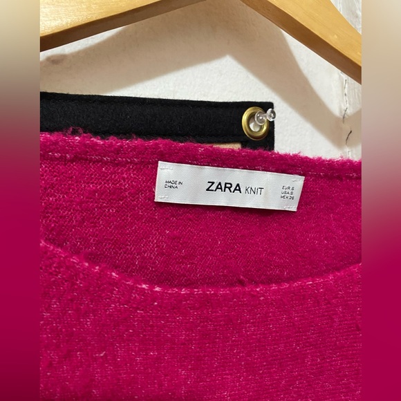 SOLD | Hot pink loose cropped sweater- Zara Knit - Picture 5 of 6